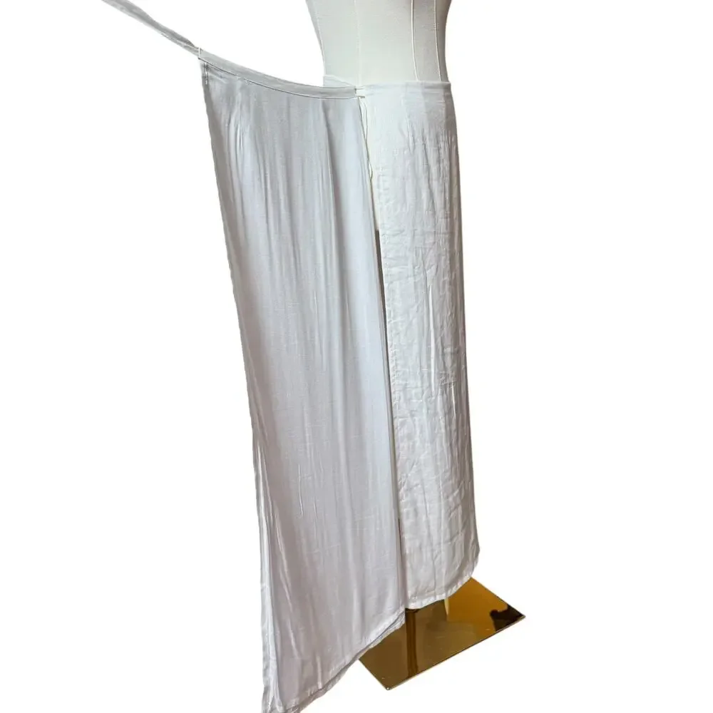 Faithfull The Brand Elodia Wrap Skirt 100% Linen 4 High Waist Side Tie-fastening - Picture 14 of 16